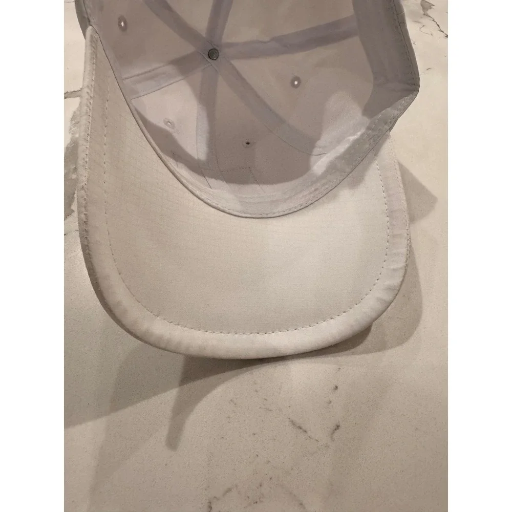 Cap America Camp David White Ripstop Baseball Hat Pink‎ Fish Skeleton Patch Cap